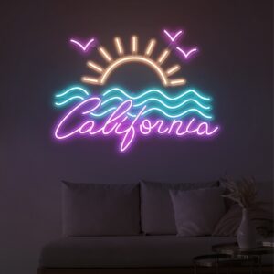 california sunrise neon light