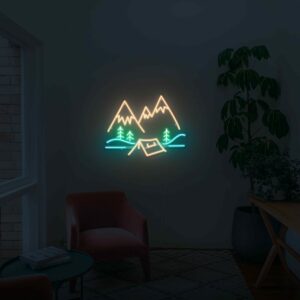 camping neon sign