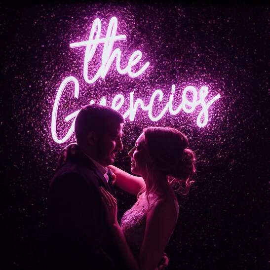 chelsea miller wedding neon
