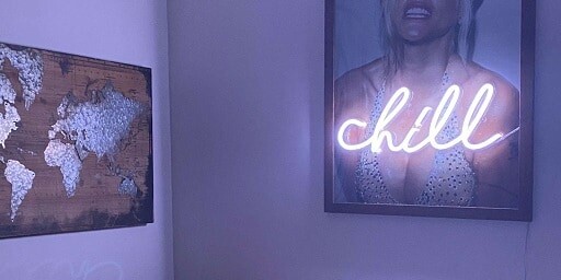 chill neon sign