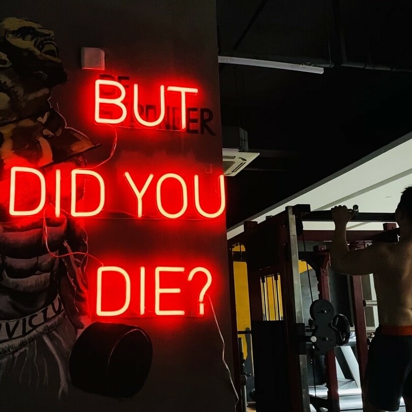 gym neon sign