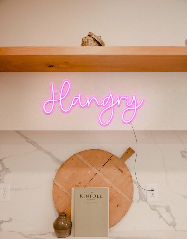 hangry neon sign