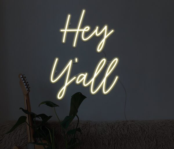 hey yall neon sign