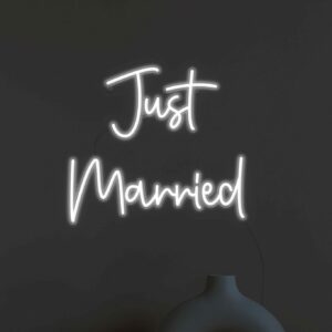 just married neon light