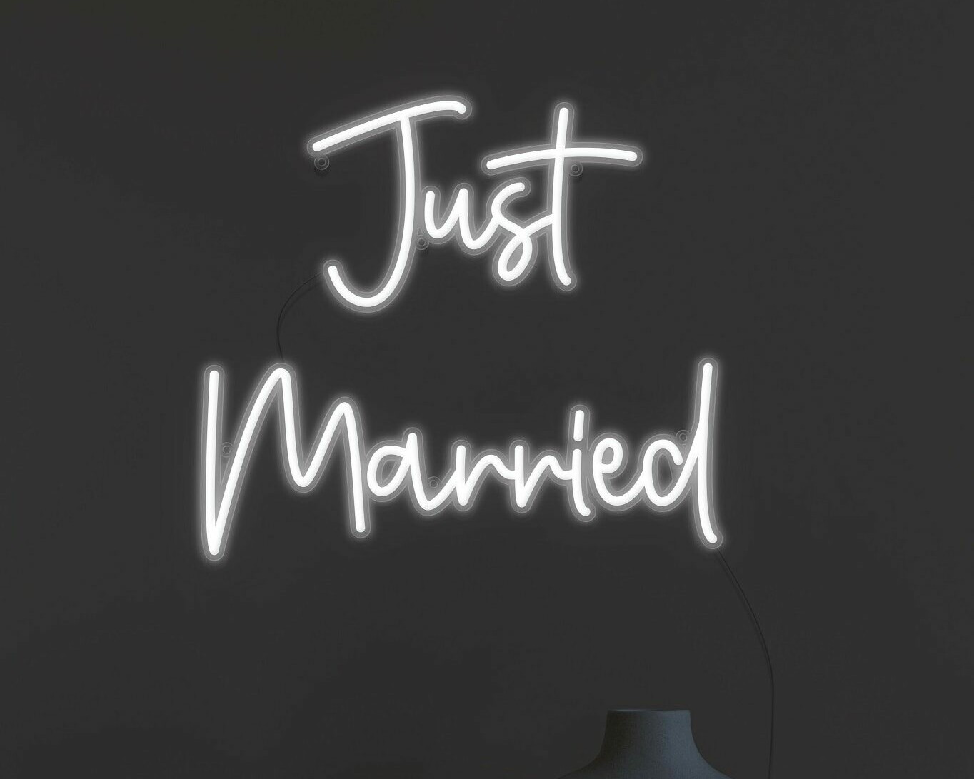 just married neon light