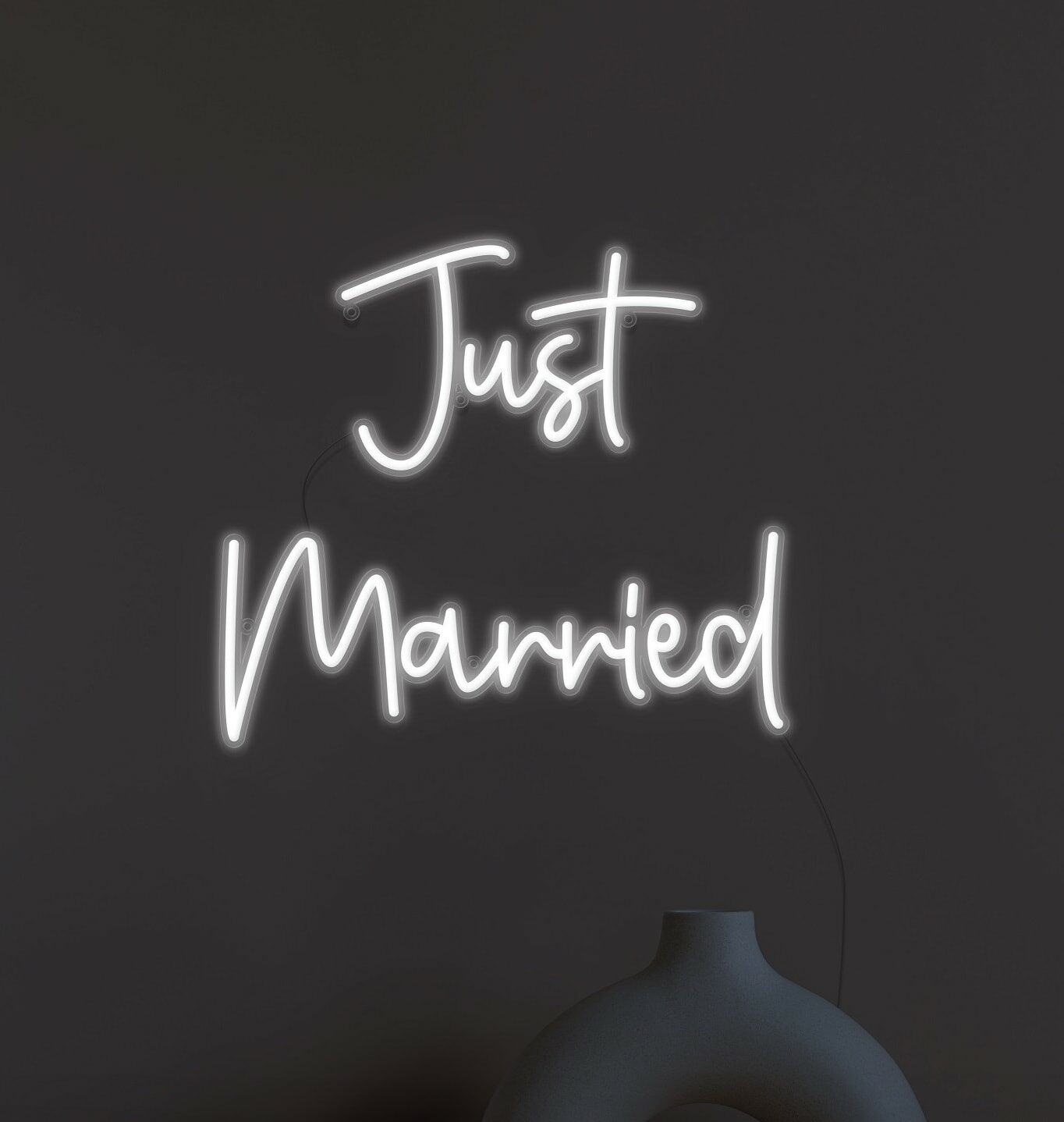 just married neon light