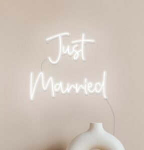 just married neon sign