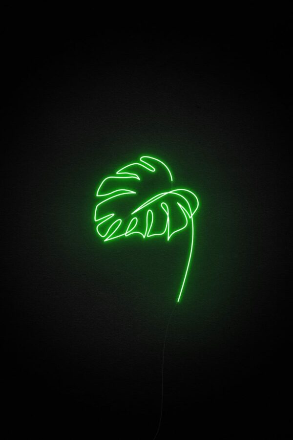 palm leaf neon light
