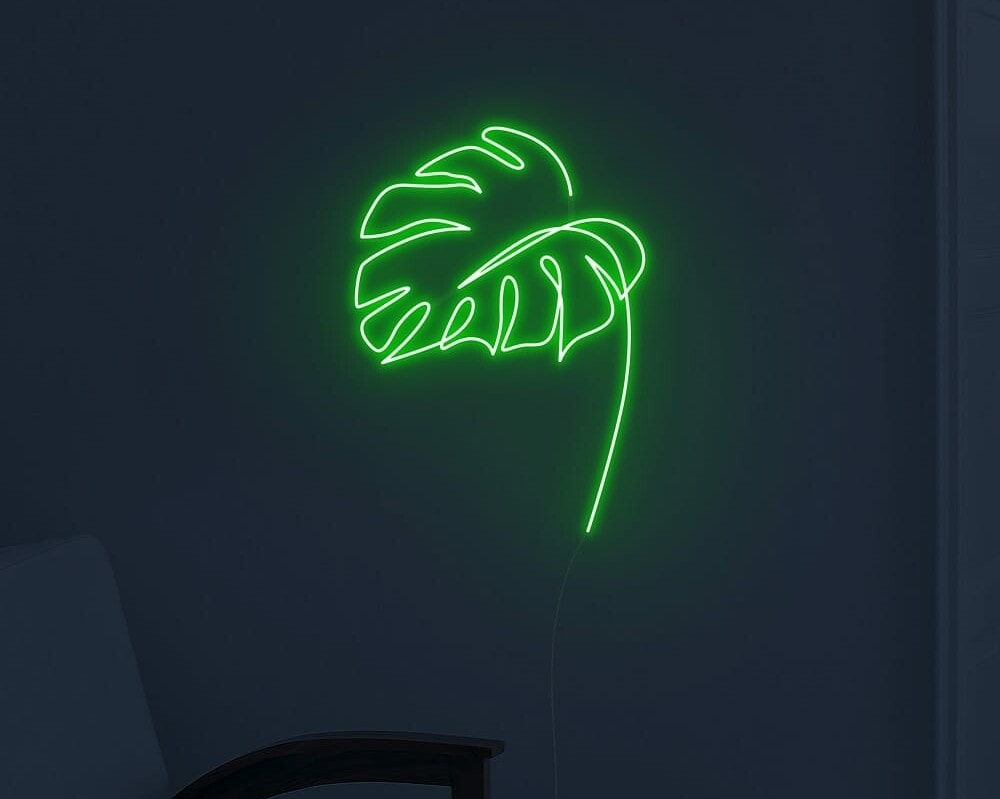 palm leaf neon sign