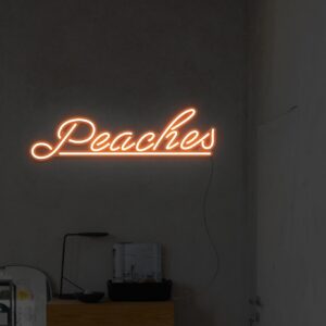 peaches neon signs