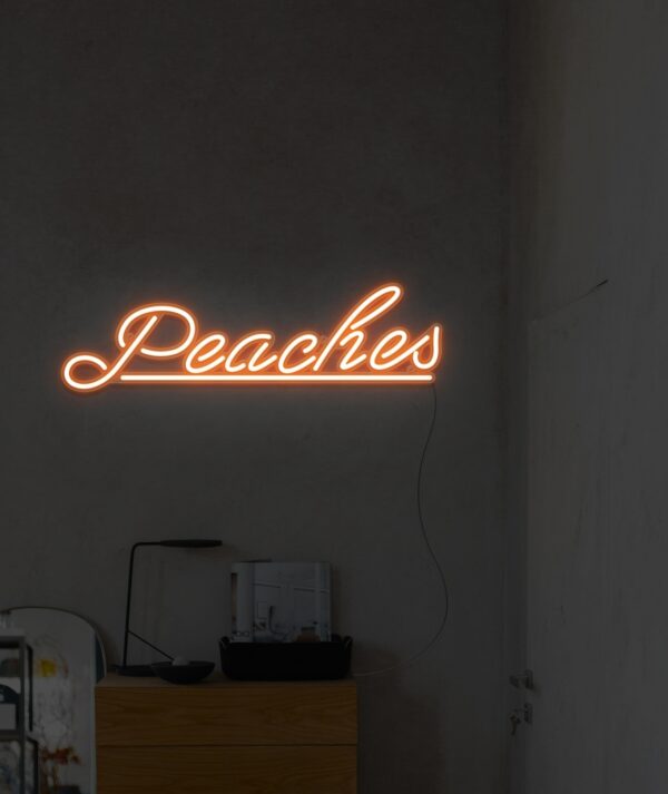 peaches neon signs