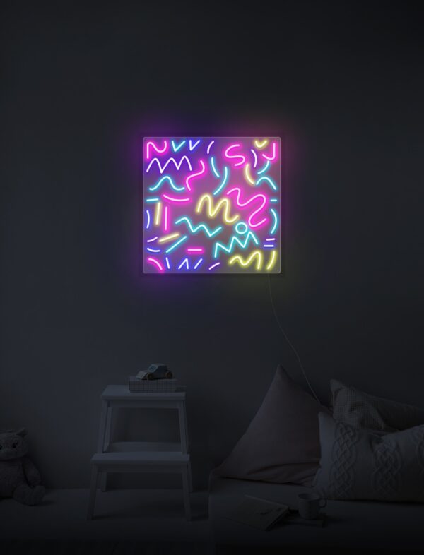 rainbow sprinkles neon light