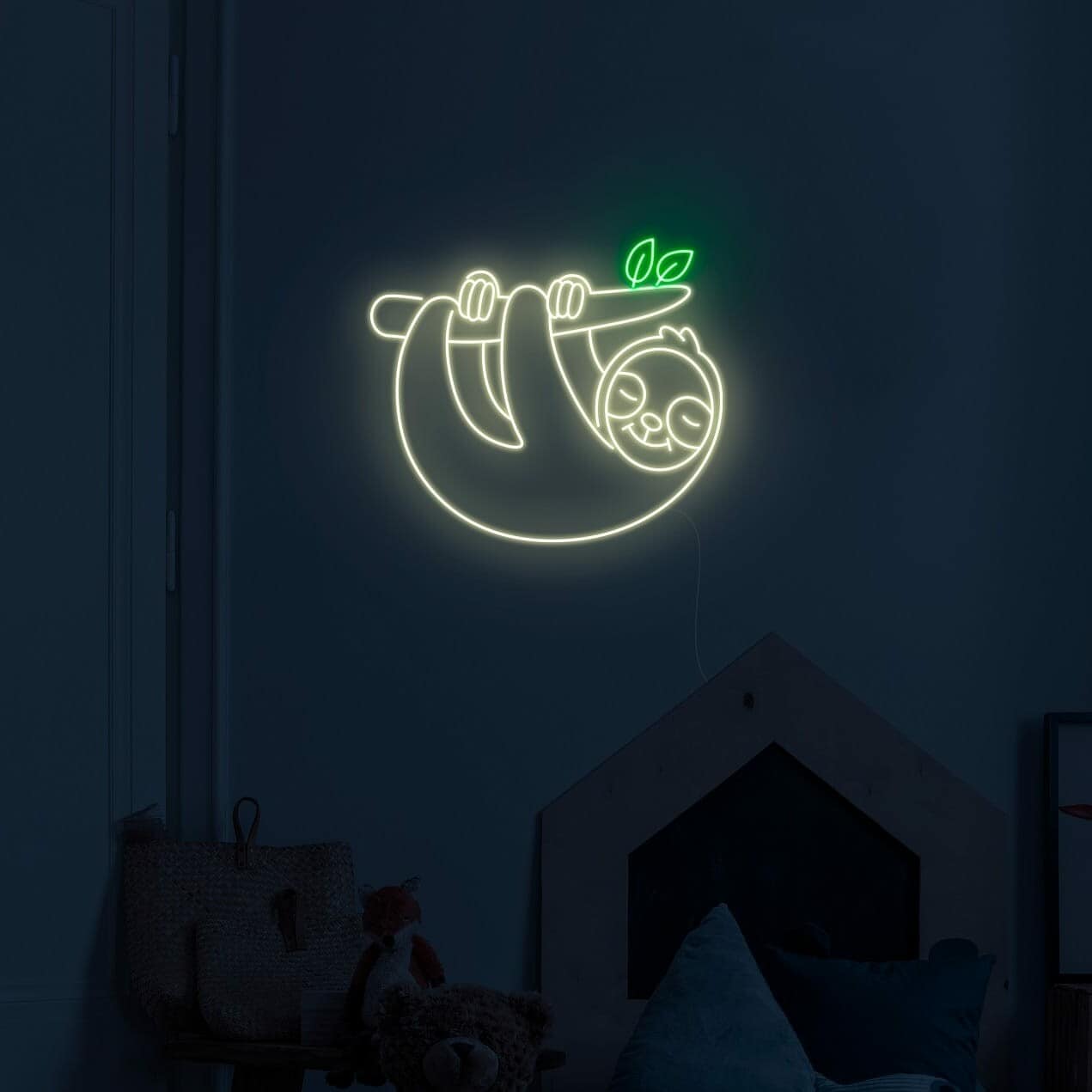 sloth neon sign