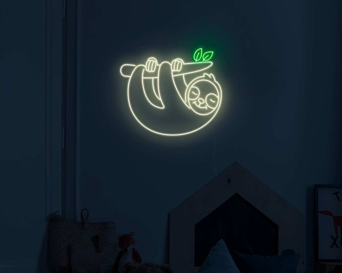 sloth neon sign