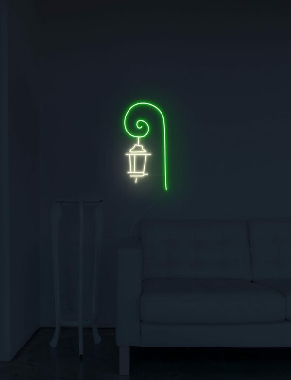 street lamp neon sign