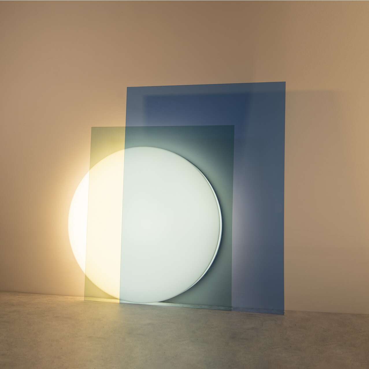 lune floor lamp green and blue set moonrise