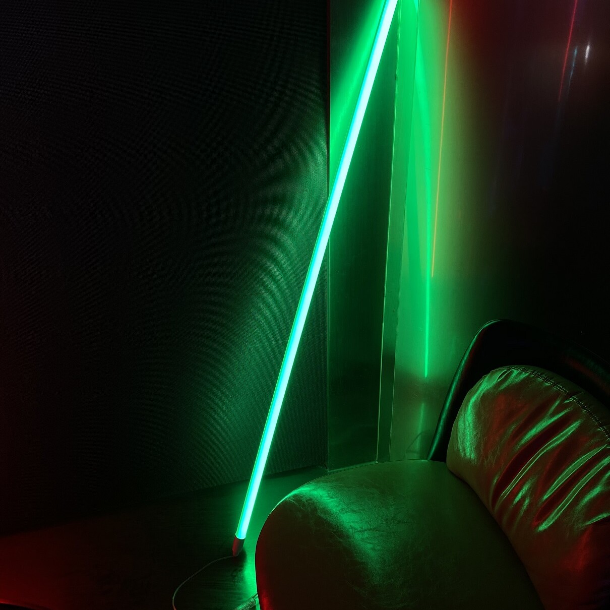 green neon lamps