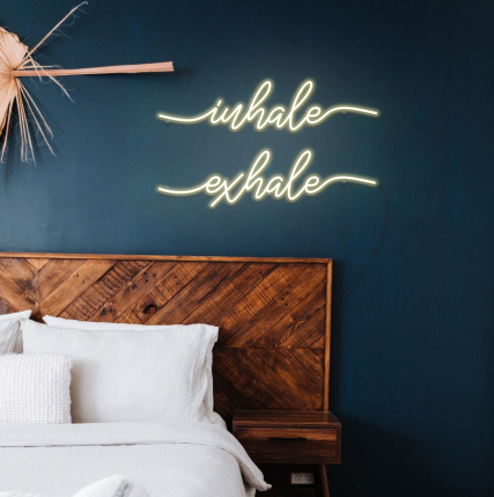 Inhale exhale neon sign