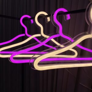 clothes hanger neon sign pack