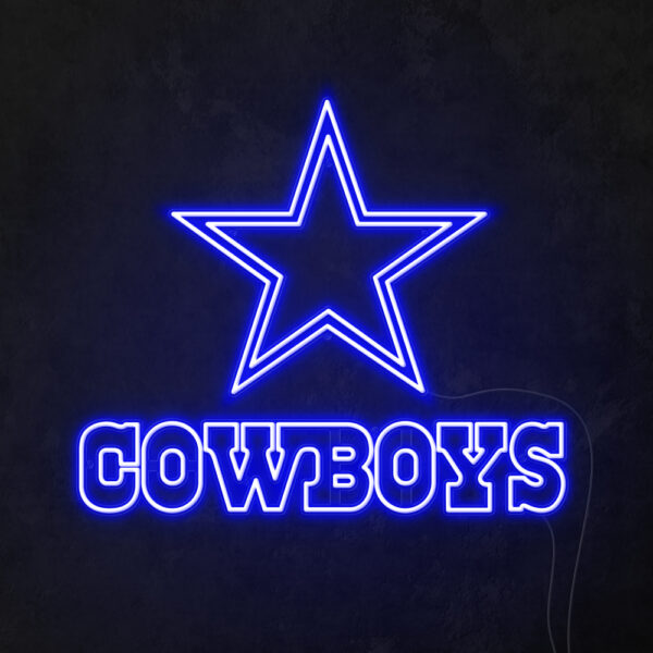 Dallas cowboy neon sign