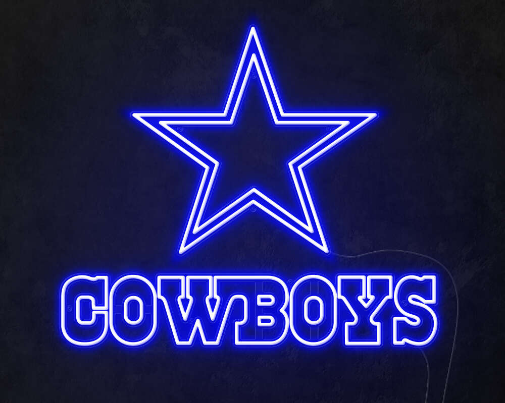 Dallas cowboy neon sign