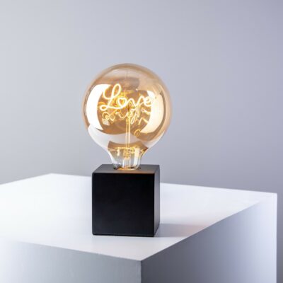 Love Dimmable Filament LED Table Lamp black day light