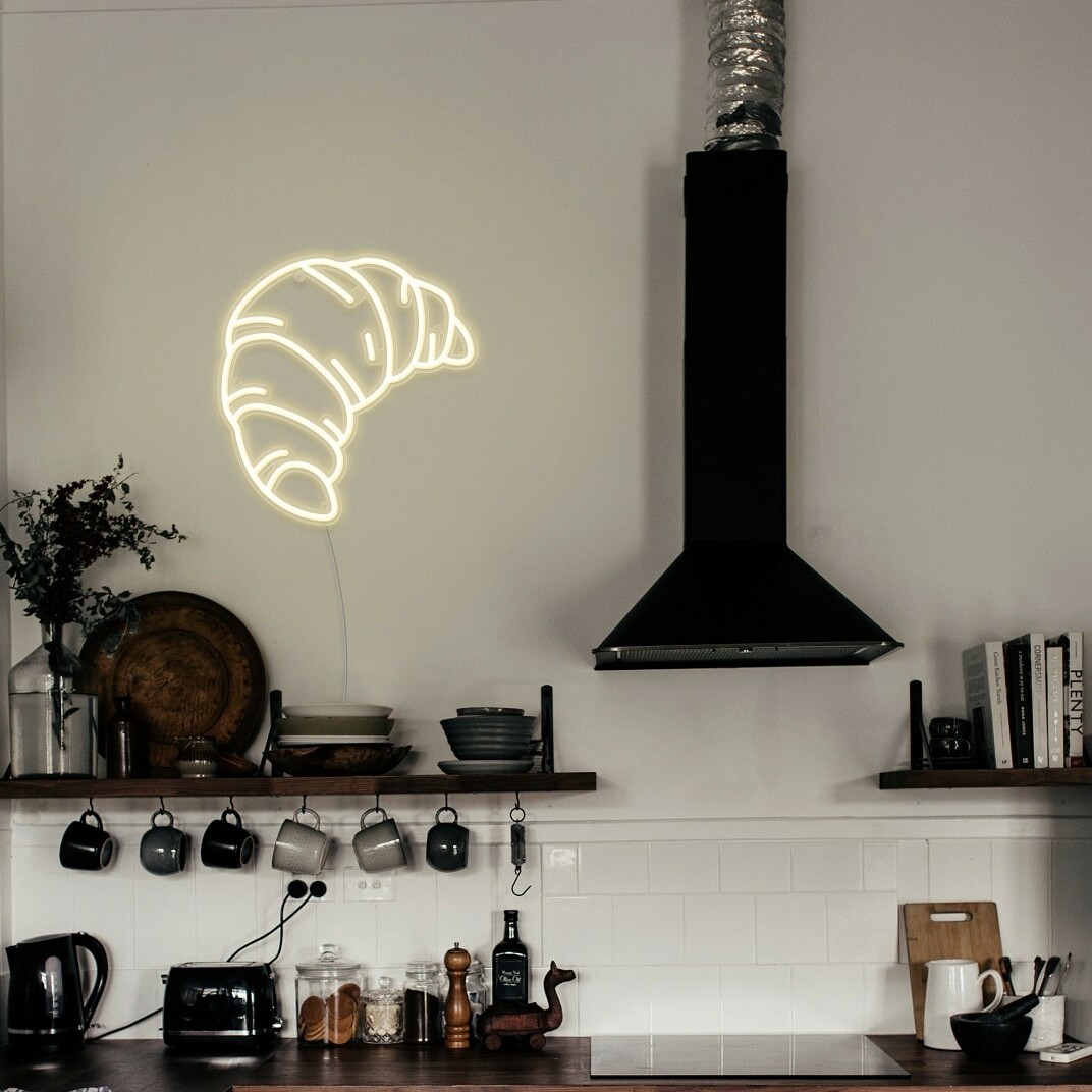 Croissant neon light for your kitchen decor