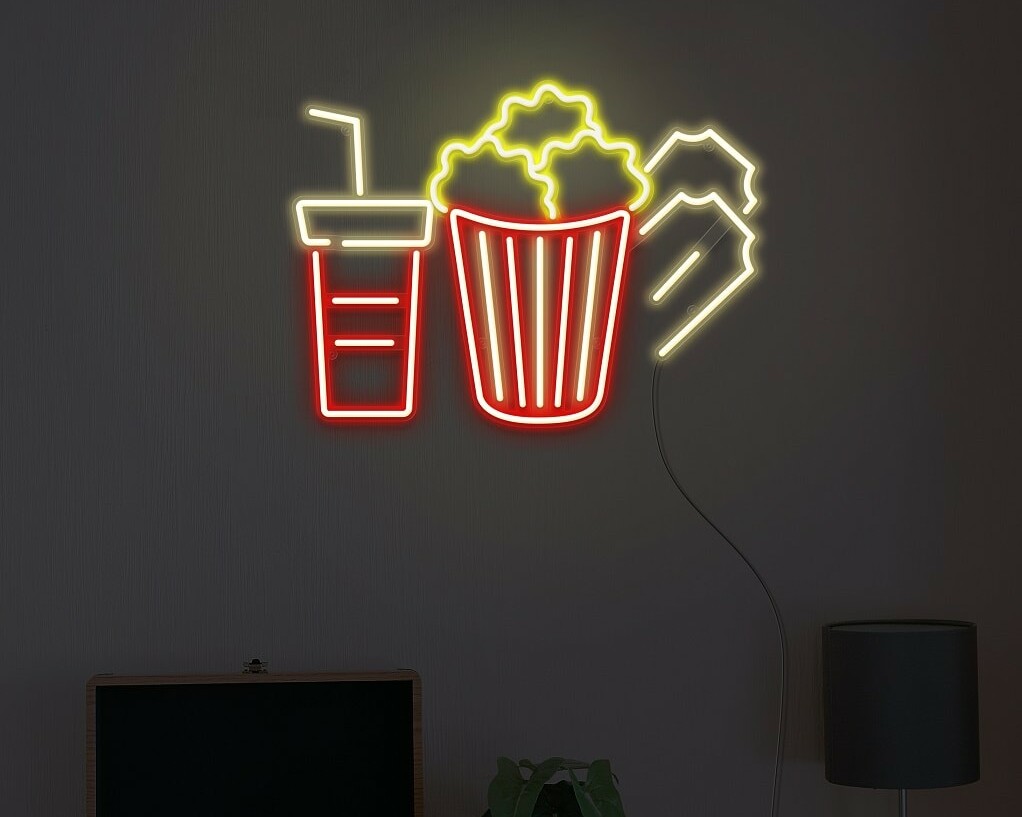 home theater custom neon signs