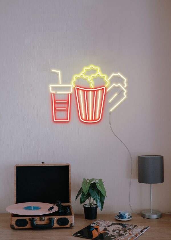 home theater neon sign