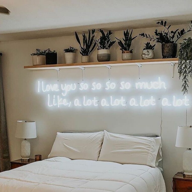 bedroom neon sign