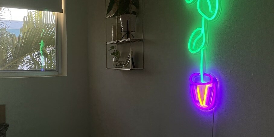 fiddle leaf fig neon signs for home