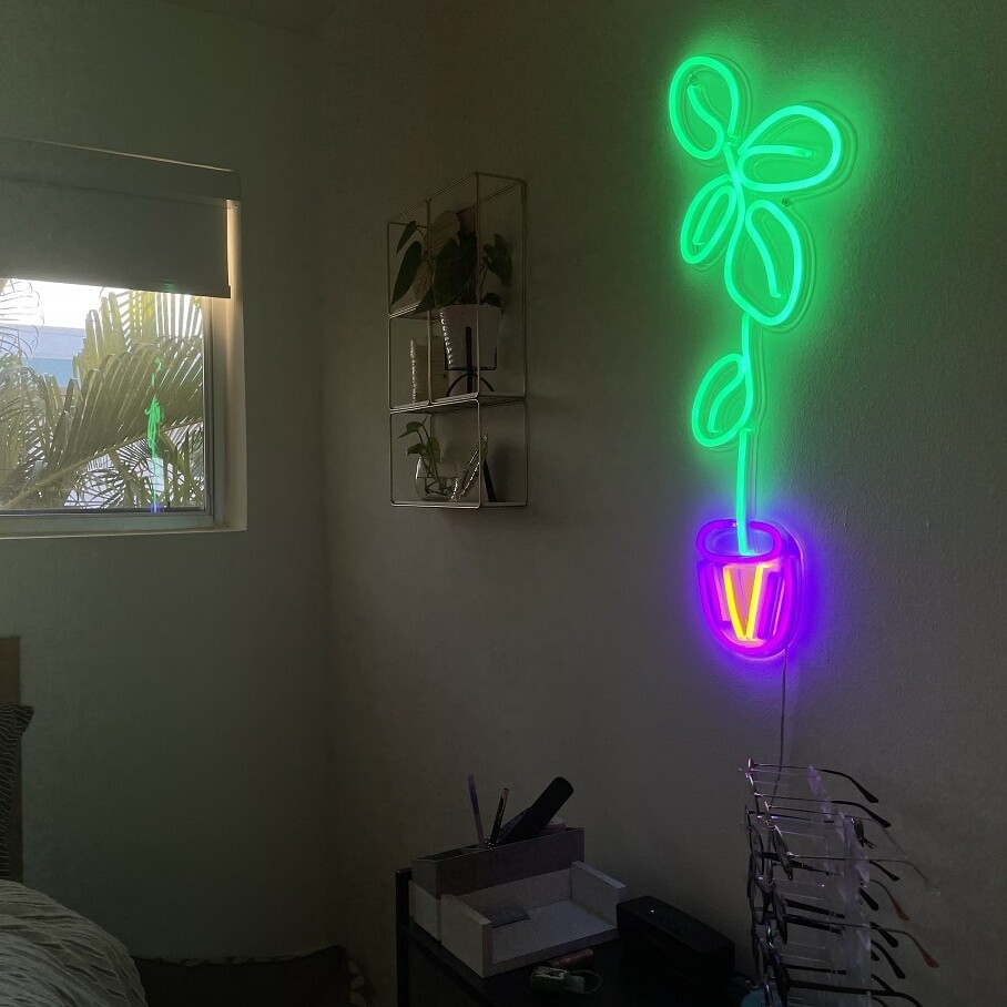 fiddle leaf fig neon signs for home