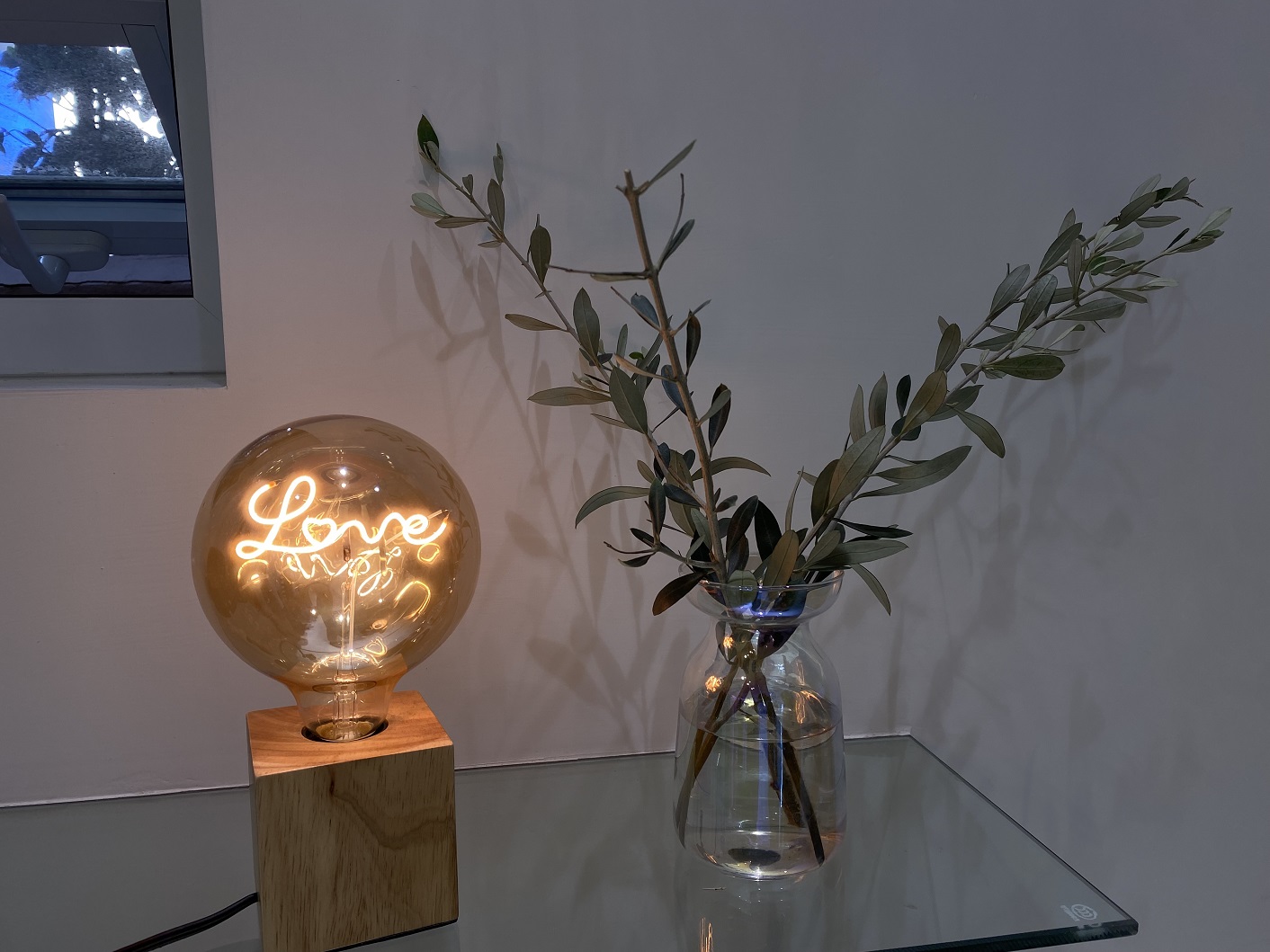 A vintage-style LED filament lamp.