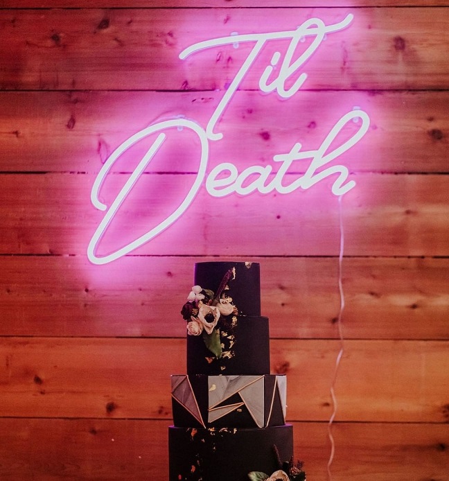 neon sign for engagement party