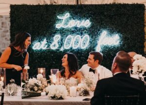 wedding party neon sign