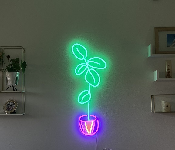 plant neon sign