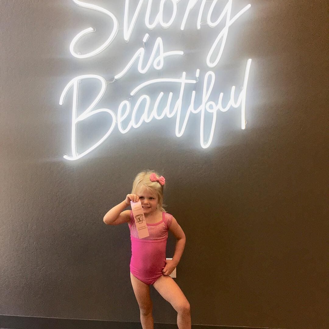 gymnastics custom neon sign