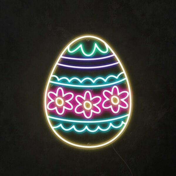 Easter egg neon sign