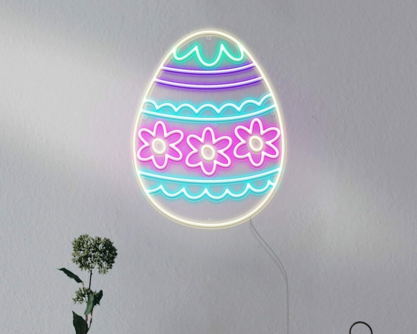 Easter egg neon signs