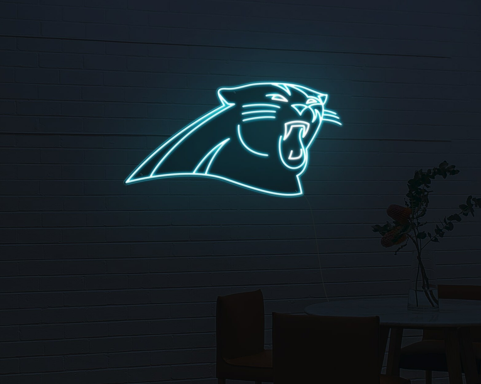 carolina panthers neon light