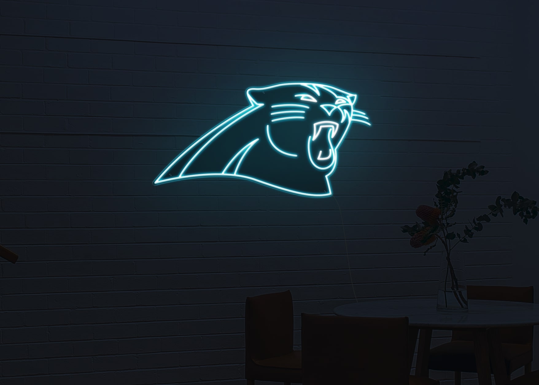 carolina panthers neon light