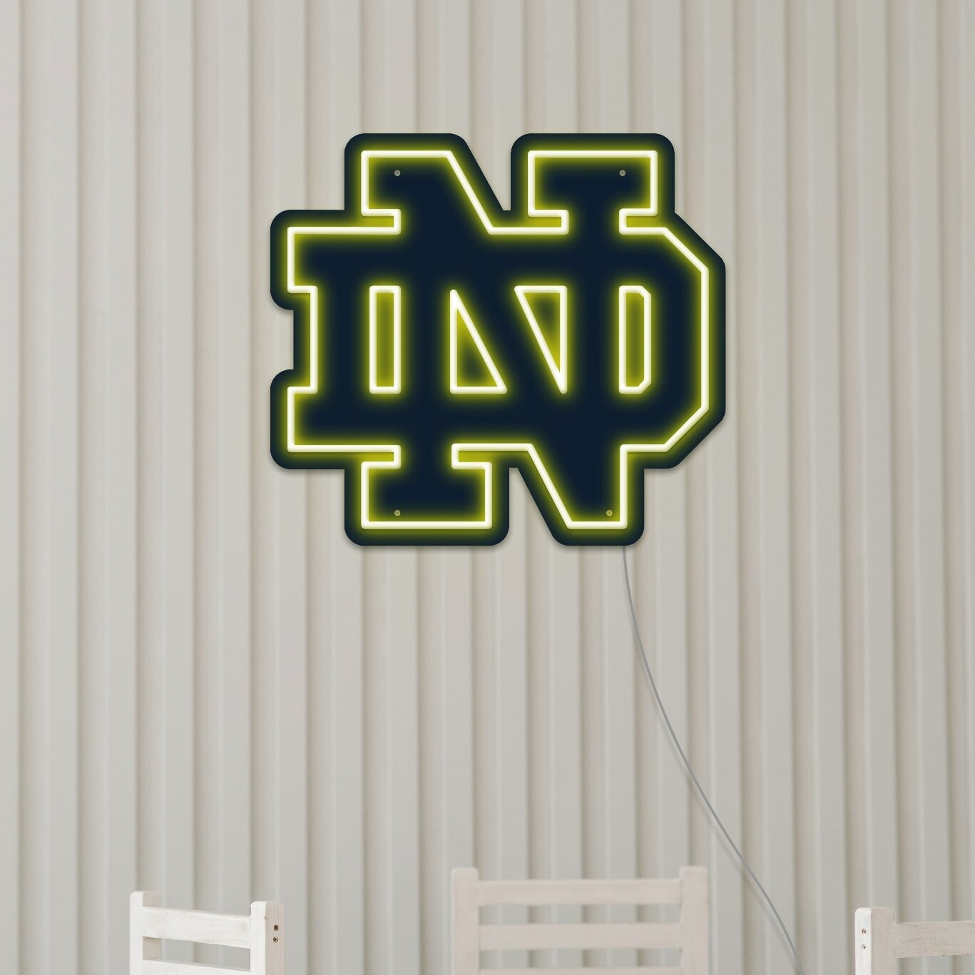 college football neon sign notre dame