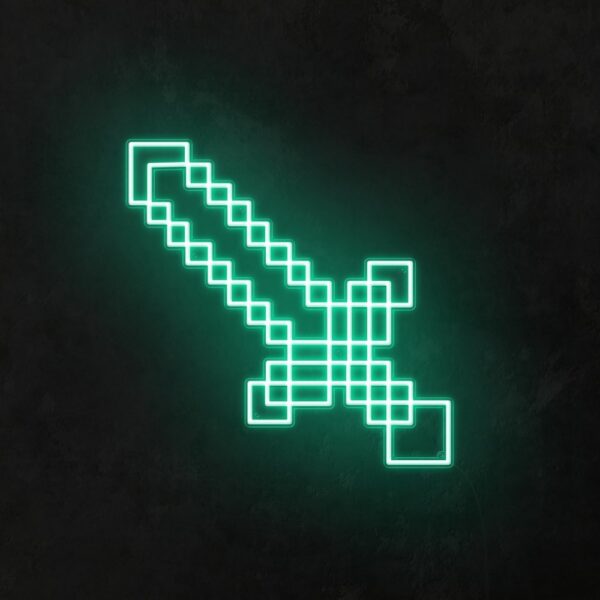 minecraft sword neon signs