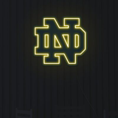 notre dame football neon sign