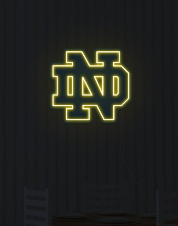 notre dame football neon sign