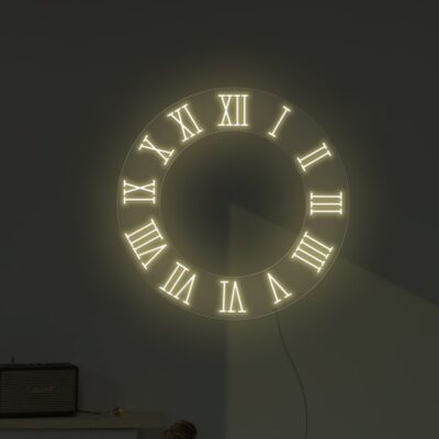 sky clock neon light