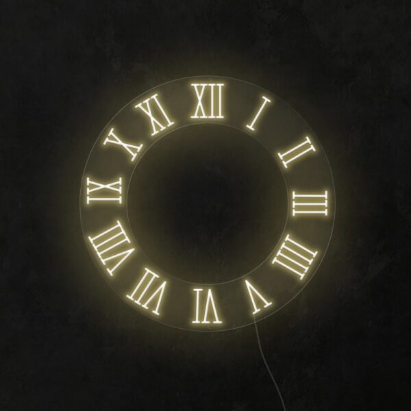 sky clock neon sign
