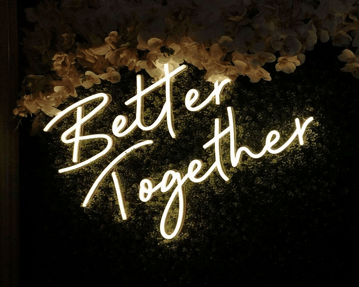 better together neon ligh