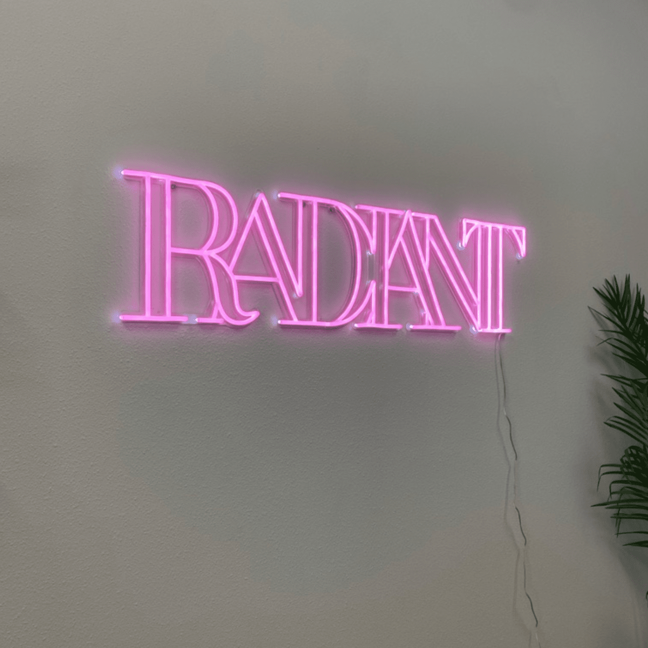 light pink neon sign