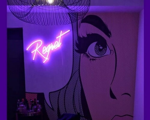 regret neon sign